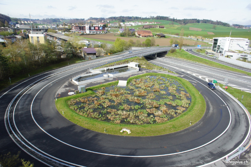 Die Strassenabwasser-Behandlungsanlage Hallmatt an der A12